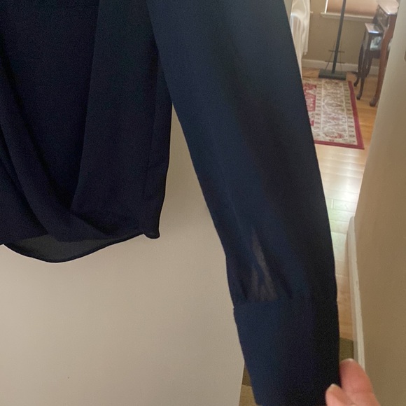 INC International Concepts Women’s Long Button Sleeves Surplice Front-Zip Tops - Picture 3 of 4